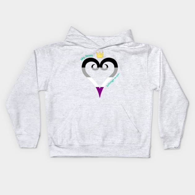 Ace Pride Heart Kids Hoodie by The Curio Art Shop